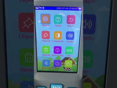 Configuración del lector tipo bastón: bluetooth, idioma y apagado