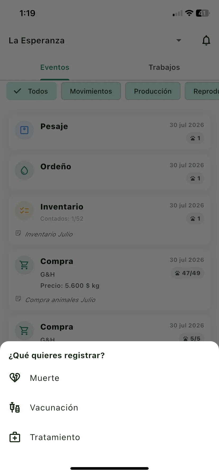 Cuadrícula de + Nuevo con la actividad Salud